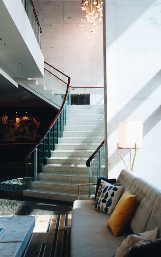 Modern home interior | stairs and sunlight