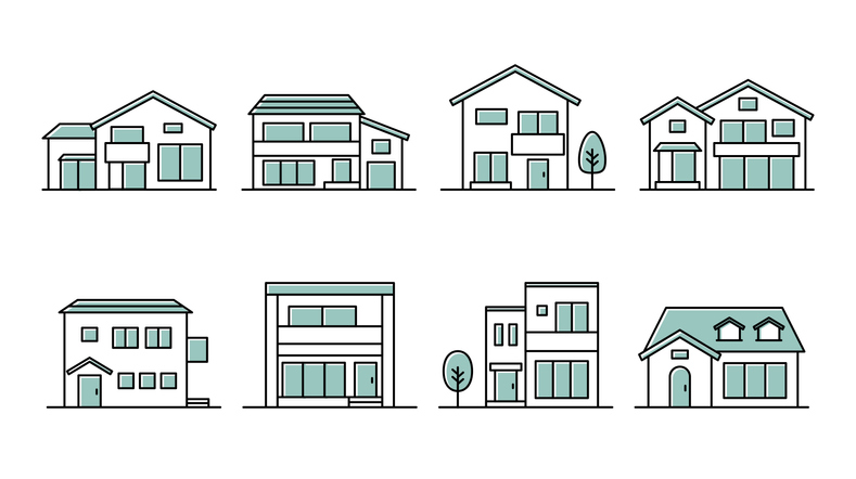 Drawings of homes.